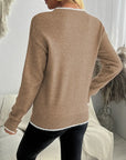 Snowflake Pattern Crew Neck Sweater