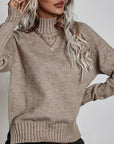 High Collar Knitted Sweater