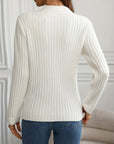 Elegant V-Neck Knit Sweater