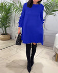 Casual Knee Length Dress with Long Sleeve