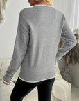 Snowflake Pattern Crew Neck Sweater