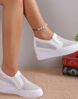 Women's Sneakers With White Crystals