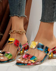 Colorful Sandals with Double Strap