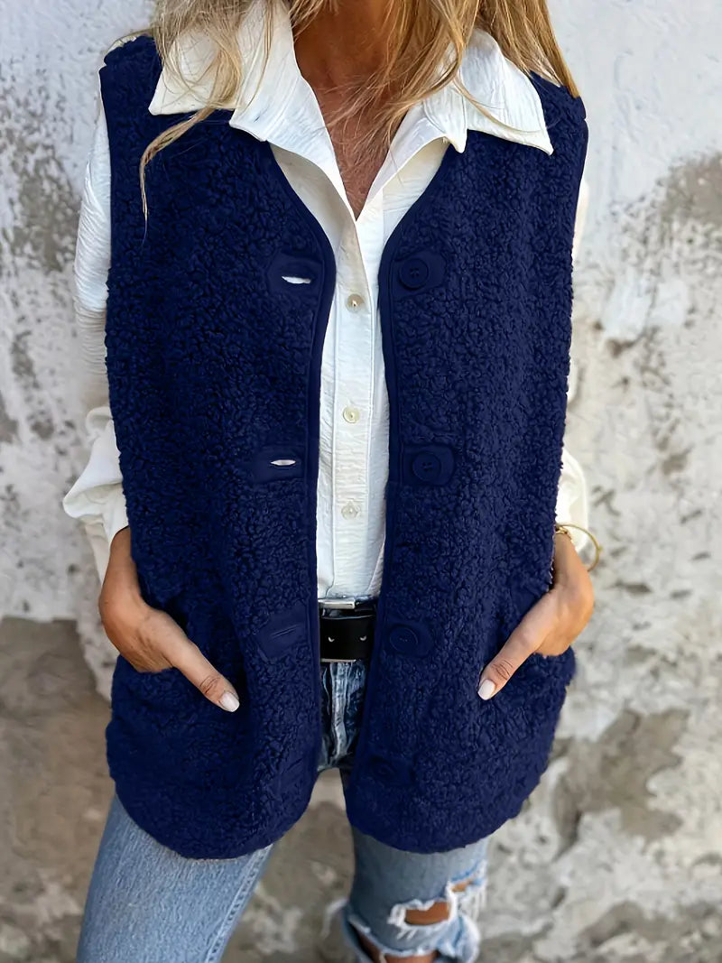 Women&#39;s Casual Sleeveless Vest Jacket