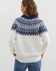 Women's fashionable patterned sweater