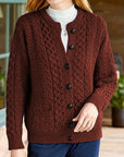 Elegant Cable-Knit Cardigan for Women