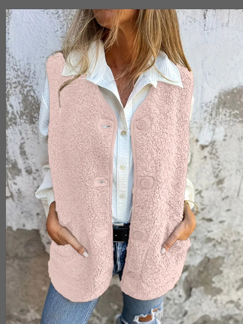 Women&#39;s Casual Sleeveless Vest Jacket