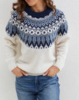 Women's fashionable patterned sweater