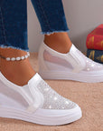 Women's Sneakers With White Crystals