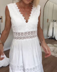 Lace V-neck tank dress