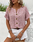 Effortless Floral Button-Up Top