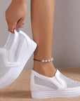 Women's Sneakers With White Crystals