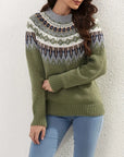 Women's fashionable patterned sweater