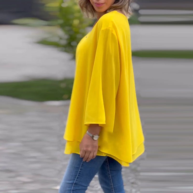 Lightweight Chiffon Zipper Shirt