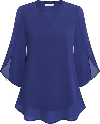 Graceful Split-Sleeve Blouse