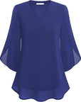 Graceful Split-Sleeve Blouse