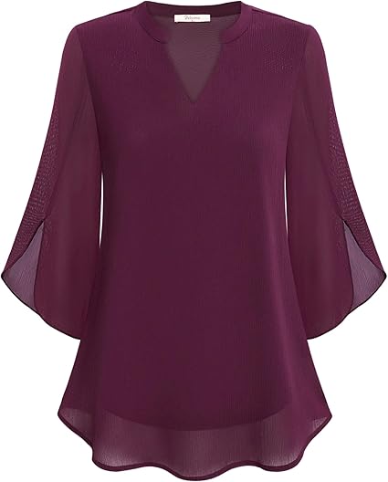 Graceful Split-Sleeve Blouse