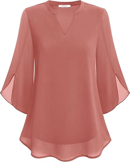 Graceful Split-Sleeve Blouse