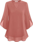 Graceful Split-Sleeve Blouse