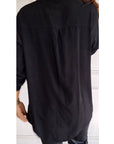 Paneled sequin button casual top