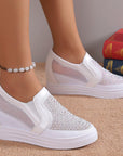 Women's Sneakers With White Crystals