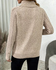 Cable Knit Turtle Neck Sweater