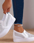 Women's Sneakers With White Crystals