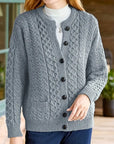 Elegant Cable-Knit Cardigan for Women