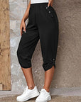 Fashion Casual Seven-Point Elastic Pants