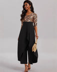 Elegant Printed High Waist Pants