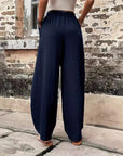 Elastic Waist Cargo Trousers