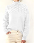 Women's High Collar Long Sleeve Sweater