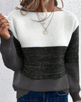 Versatile Long Sleeved Knitted Sweater