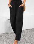 Plus Size Ice Silk Pants