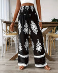 High Waist Printed Pants