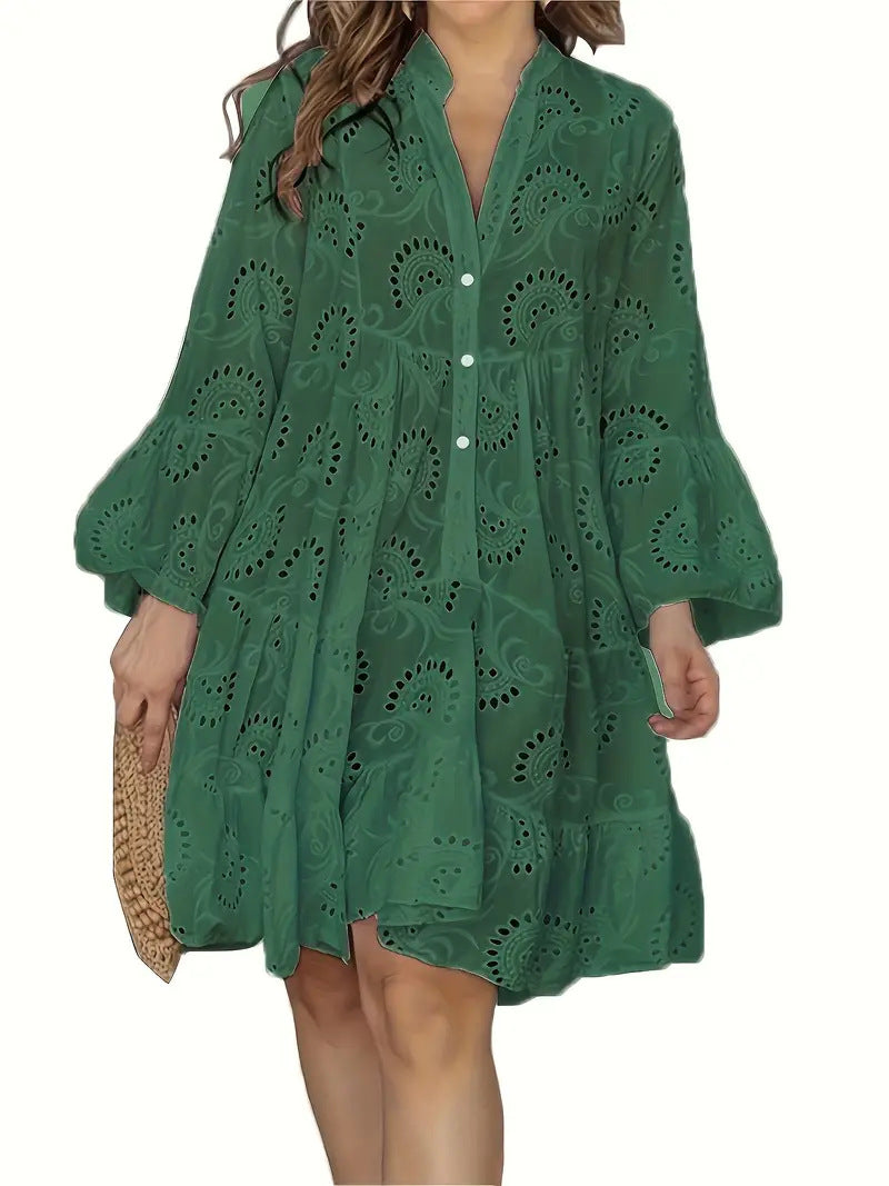 Elegant Hollow Pattern Dress