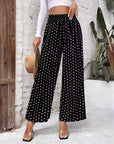 Polka Dot High Waist Wide-Leg Pants