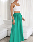 High Waist Elastic Wide-Leg Pants