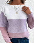 Versatile Long Sleeved Knitted Sweater