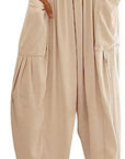 Elastic Waist Pleated Wide Leg Pants