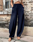 Elastic Waist Cargo Trousers