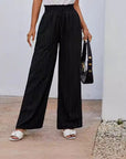 Elastic Waist Woven Trousers