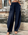 Elastic Waist Cargo Trousers