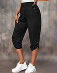 Fashion Casual Elastic Seven Point Pants