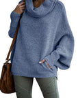 Women's High Collar Pullover Sweater