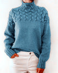 Women's High Collar Long Sleeve Sweater