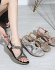 Hollow Triangle Soft Sandals