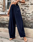 Elastic Waist Cargo Trousers