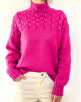 Women's High Collar Long Sleeve Sweater