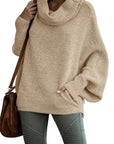 Women's High Collar Pullover Sweater